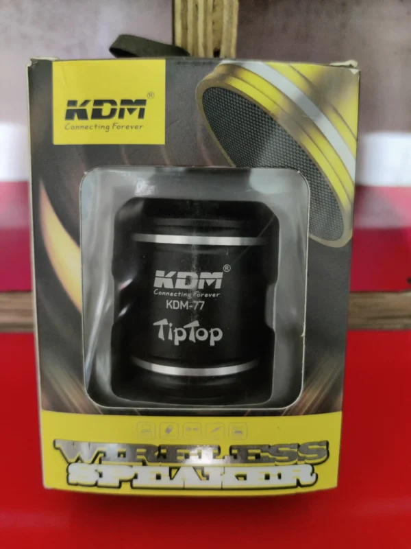 Black KDM-77 TipTop Bluetooth Speaker - Portable Wireless Mini Speaker