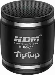 Black KDM-77 TipTop Bluetooth Speaker - Portable Wireless Mini Speaker